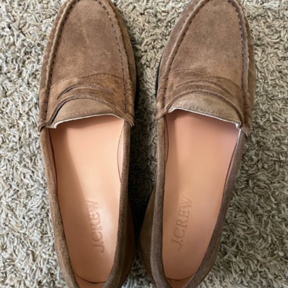 J. Crew Winona Lug Sole Penny Loafers in Toffee Size 9 - Picture 2 of 11